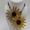 Black and White Double Flower Necklace