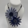 Black and White Double Flower Necklace