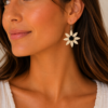 White Flower Earrings