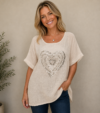 Linen Heart Top