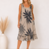Palm Leaf Sleeveless Dress
