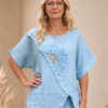 Linen Flower Top