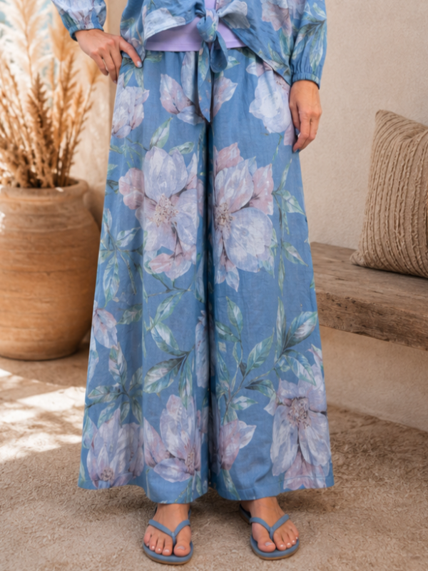 Wide Leg Linen Pant