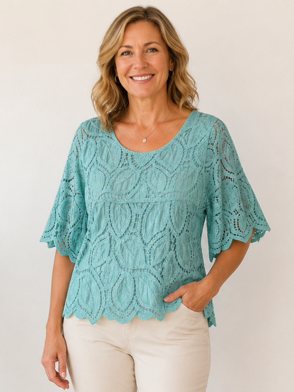 Lace Short Sleeve Top
