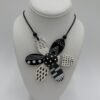 Black and White Flower Necklace
