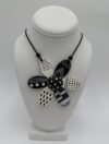 Black and White Flower Necklace
