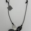 Black and White Flower Necklace