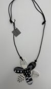 Black and White Flower Necklace