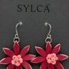 Magenta Flower Earrings
