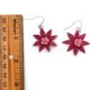 Magenta Flower Earrings