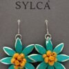 Magenta Flower Earrings