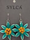 Magenta Flower Earrings