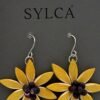 Magenta Flower Earrings
