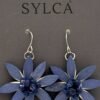 Magenta Flower Earrings