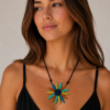 Blue Flower Necklace