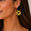 Yellow Flower Earrings