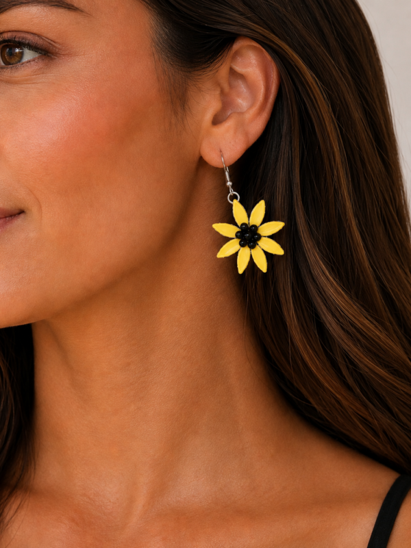 Yellow Flower Earrings