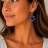 Purple Flower Earrings