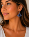 Purple Flower Earrings