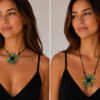 Blue Flower Necklace