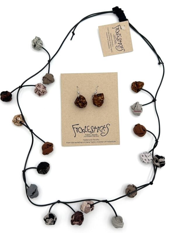 Cherry Fabric Necklace