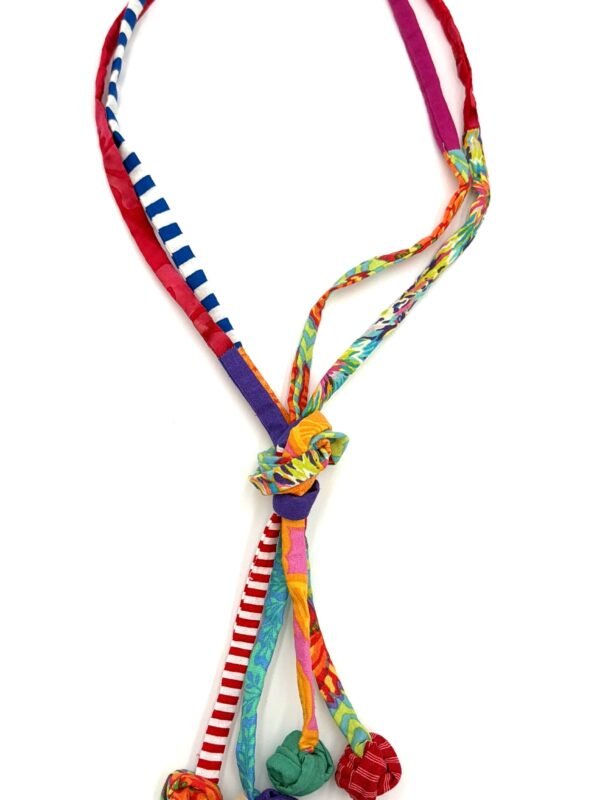 Fabric Cherry String Necklace