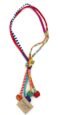 Fabric Cherry String Necklace