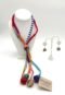 Fabric Cherry String Necklace