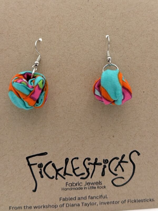 Fabric Gumball Earrings