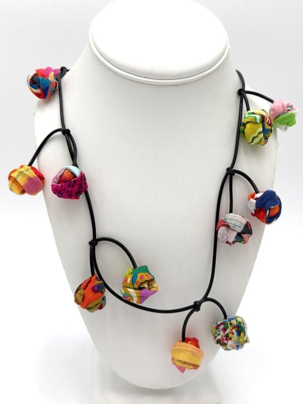 Fabric Cherry Necklace