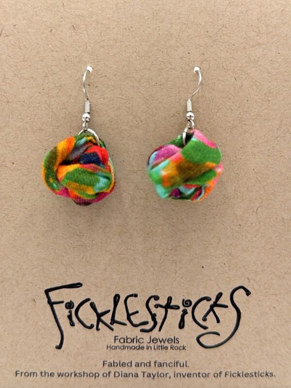 Fabric Gumball Earrings