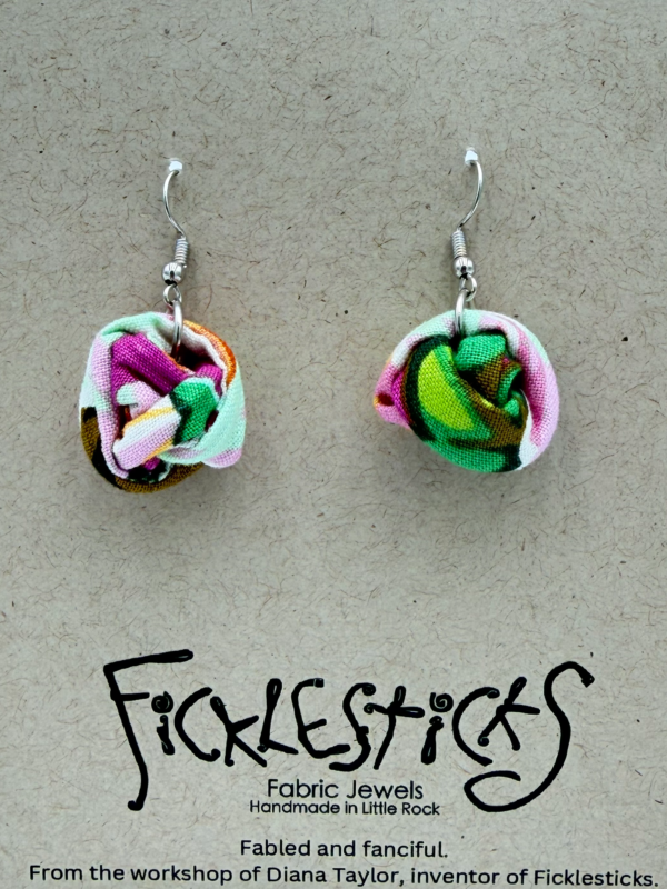 Fabric Gumball Earrings