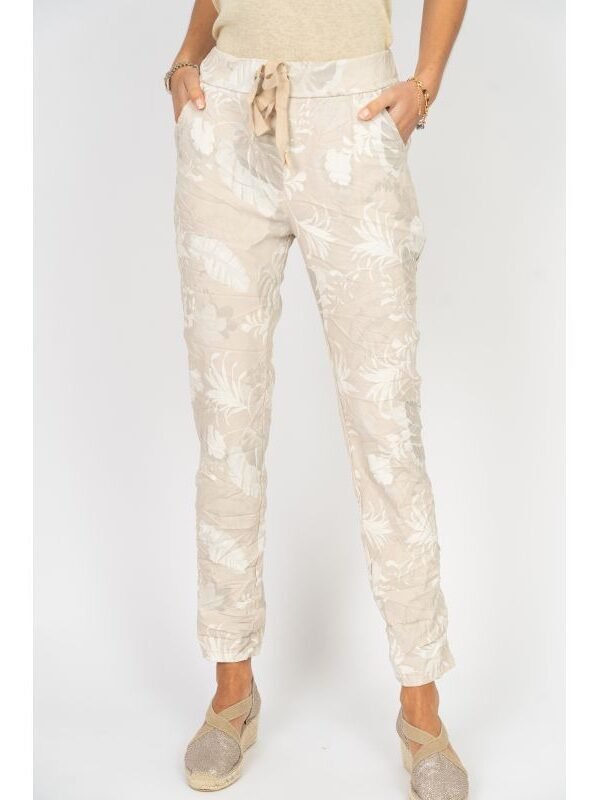Palm Leaf Print Pant