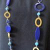 2026-08-05 11-30-03 Long Blue and Gold Mixed Media Statement Necklace