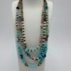 Aqua Blue Multi-Strand Beaded Necklace