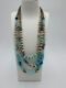 Aqua Blue Multi-Strand Beaded Necklace