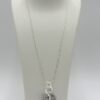 Silver-Tone Linked Heart Pendant Necklace