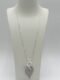 Silver-Tone Linked Heart Pendant Necklace